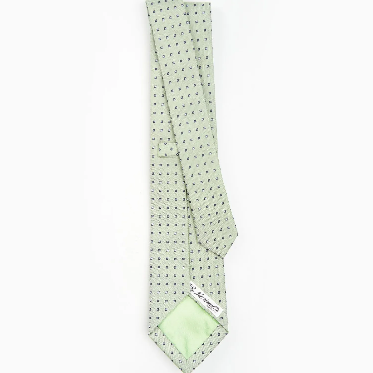 Light Green Sartorial Jacquard Silk Tie - Small Flower Designs>E.Marinella Hot