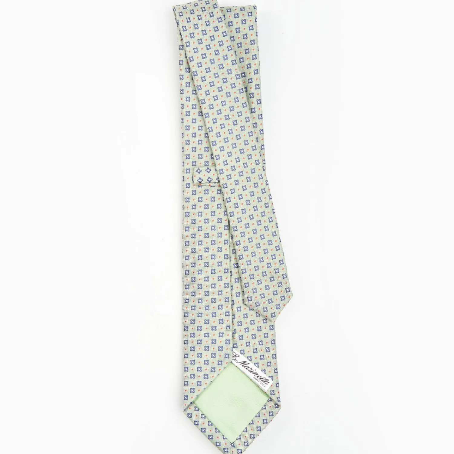 Light Green Sartorial Jacquard Silk Tie - Large Flower Pattern>E.Marinella Cheap