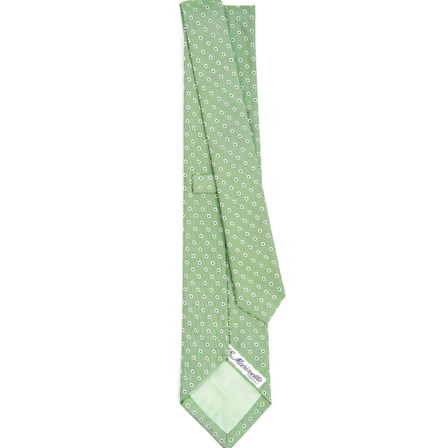 Light Green Sartorial Jacquard Silk Tie - Small Geometric Pattern>E.Marinella Cheap