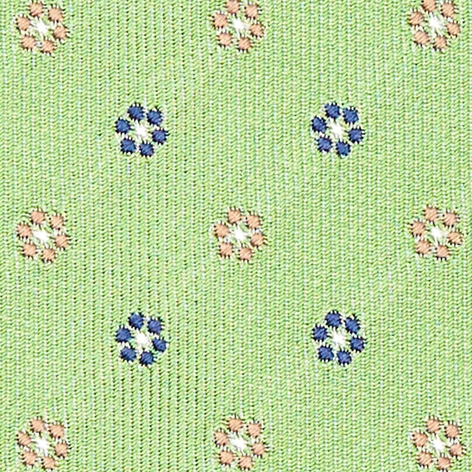 Light Green Sartorial Jacquard Silk Tie - Small Flower Designs>E.Marinella Clearance