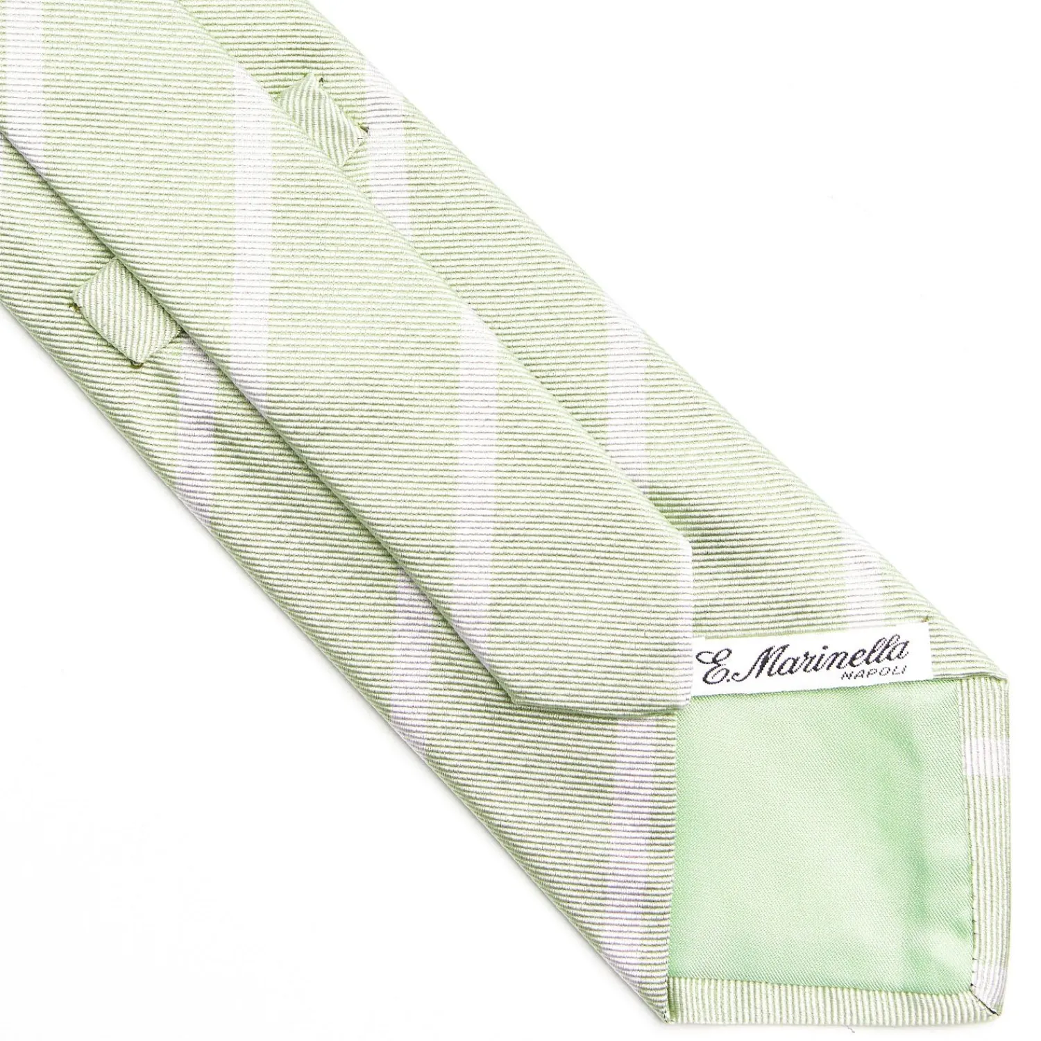 Light Green Sartorial Striped Silk Tie>E.Marinella Shop
