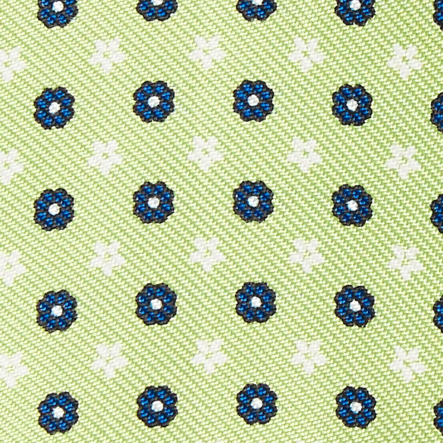 Light Green Silk Bowtie To Self-Tie - Small Flower Pattern>E.Marinella Store