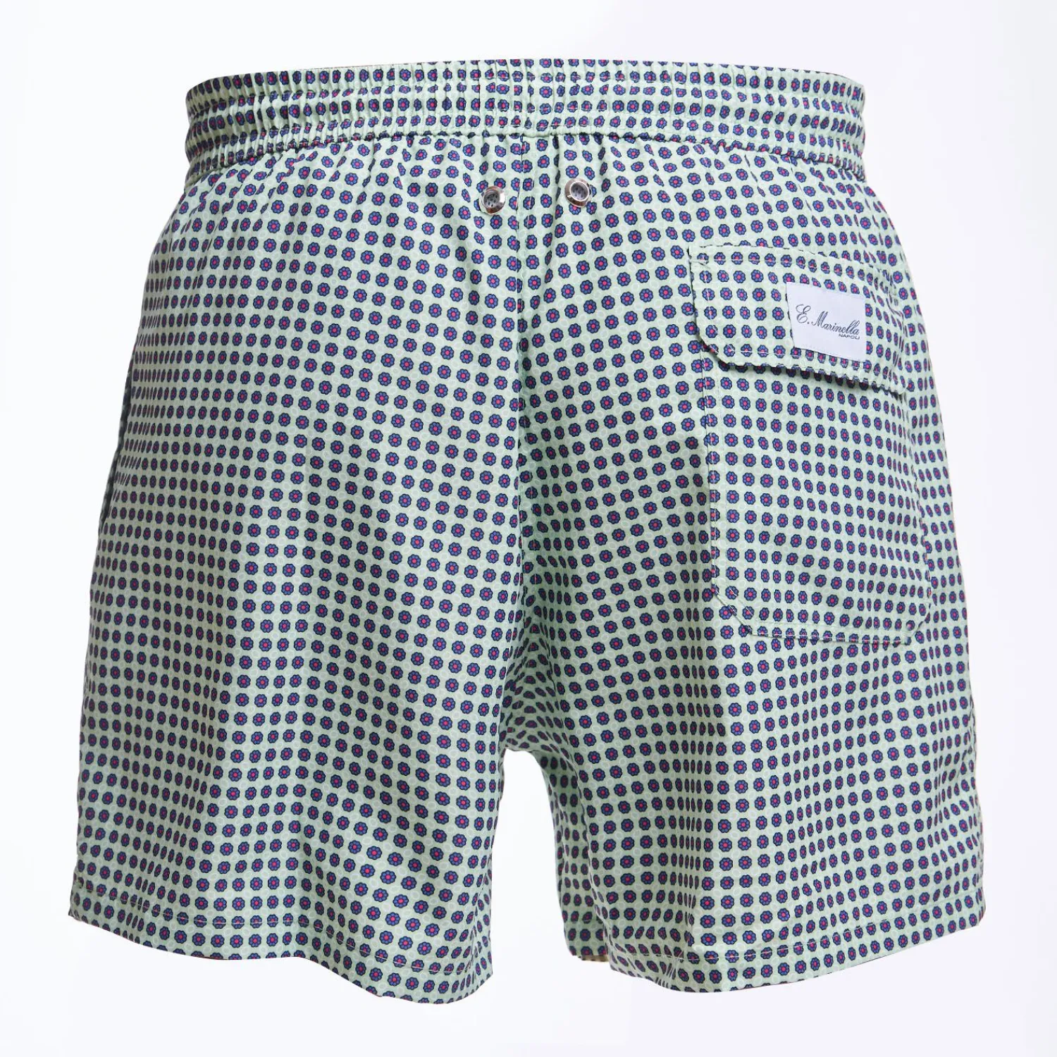 Light Green Swim Short - Small Flower Pattern>E.Marinella Discount