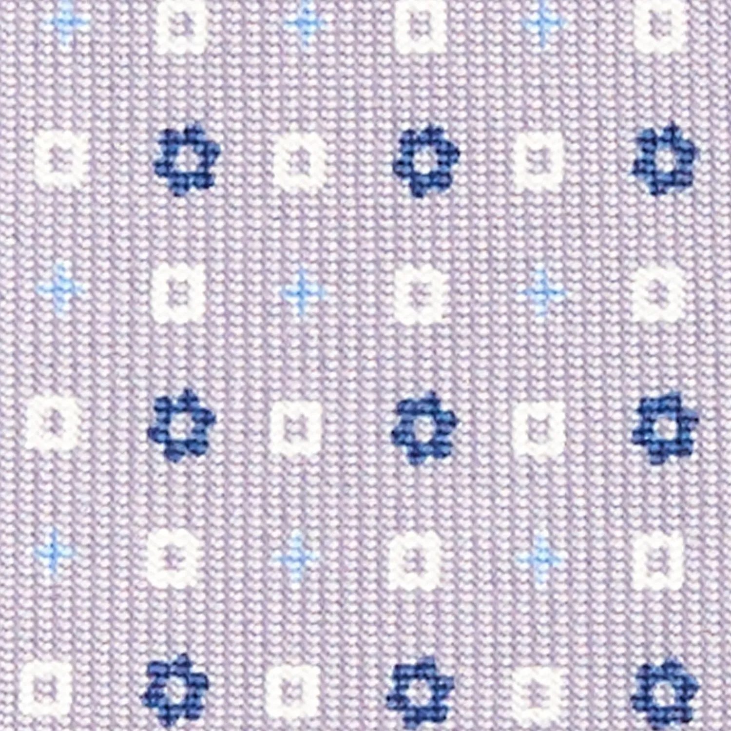 Light Grey 5 Fold Sartorial Silk Tie - Small Flower Pattern>E.Marinella Cheap