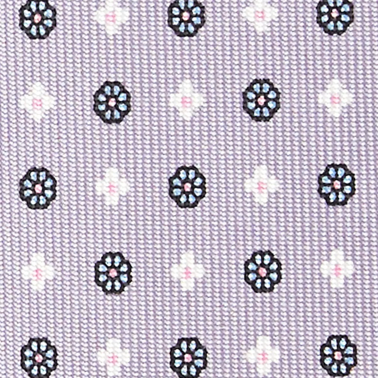 Light Grey 5 Fold Sartorial Silk Tie - Small Flower Pattern>E.Marinella Discount