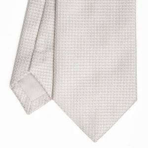 Light Grey Ceremonial Jacquard Silk Tie>E.Marinella Flash Sale