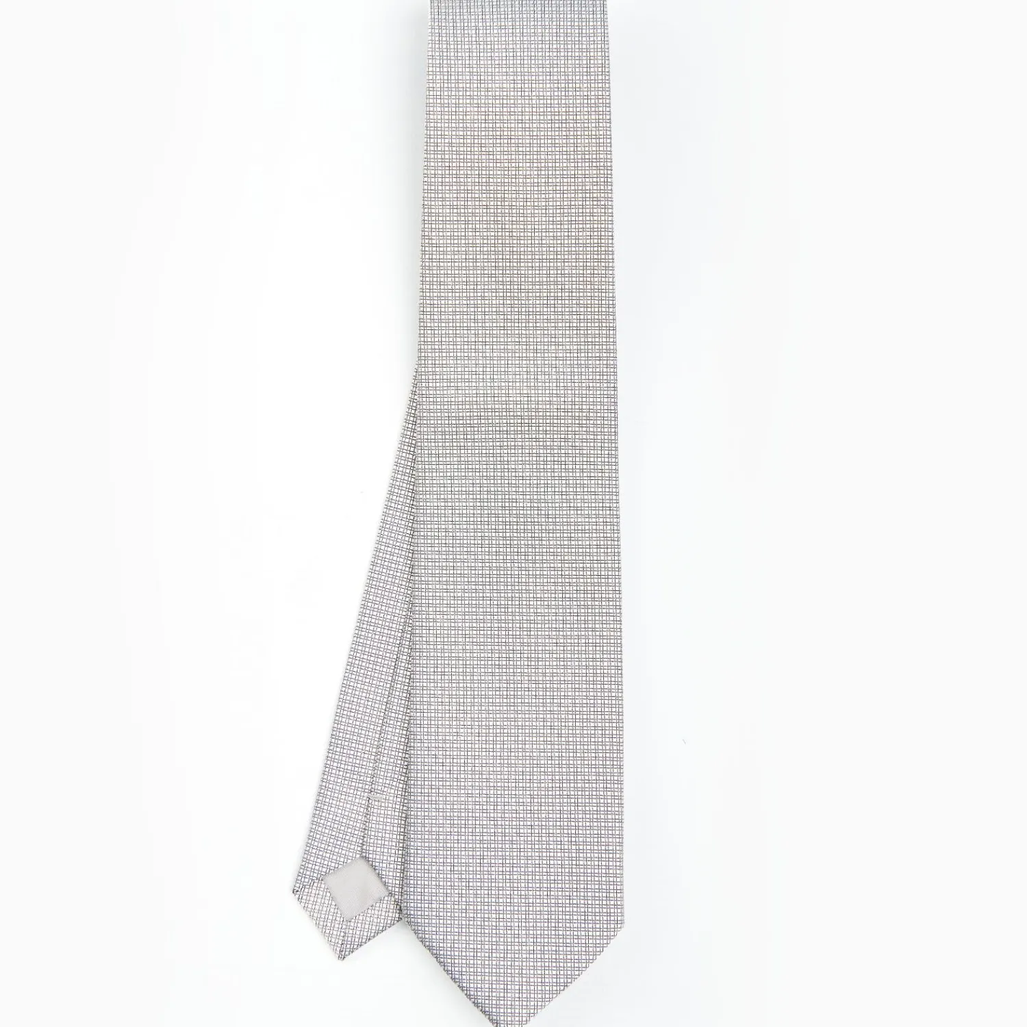 Light Grey Ceremonial Jacquard Silk Tie - Small Geometric Pattern>E.Marinella Cheap