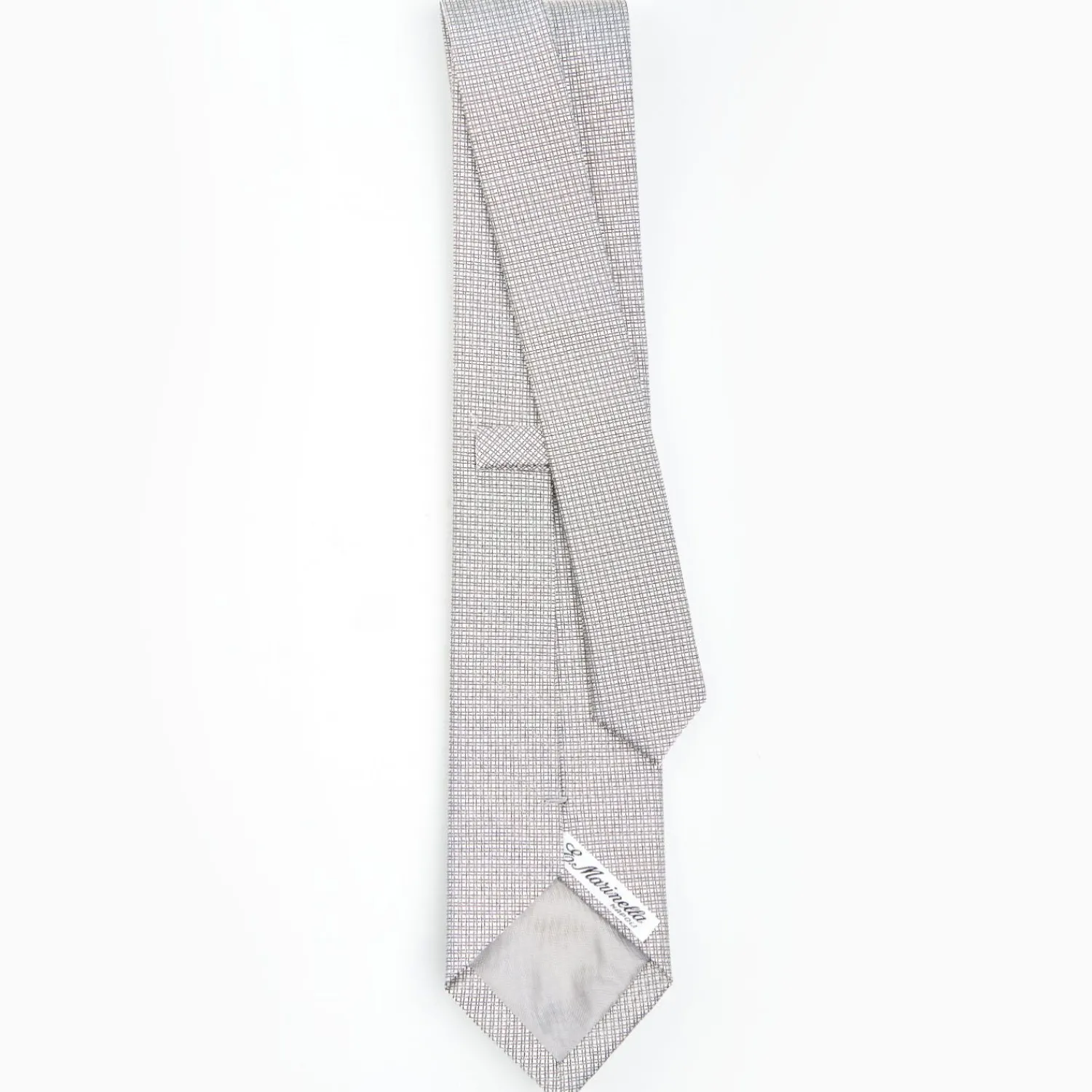 Light Grey Ceremonial Jacquard Silk Tie - Small Geometric Pattern>E.Marinella Cheap