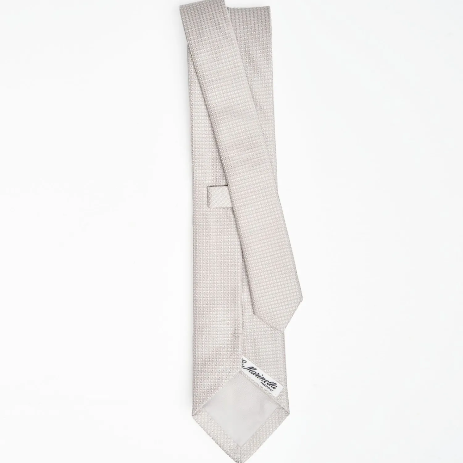 Light Grey Ceremonial Jacquard Silk Tie>E.Marinella Flash Sale