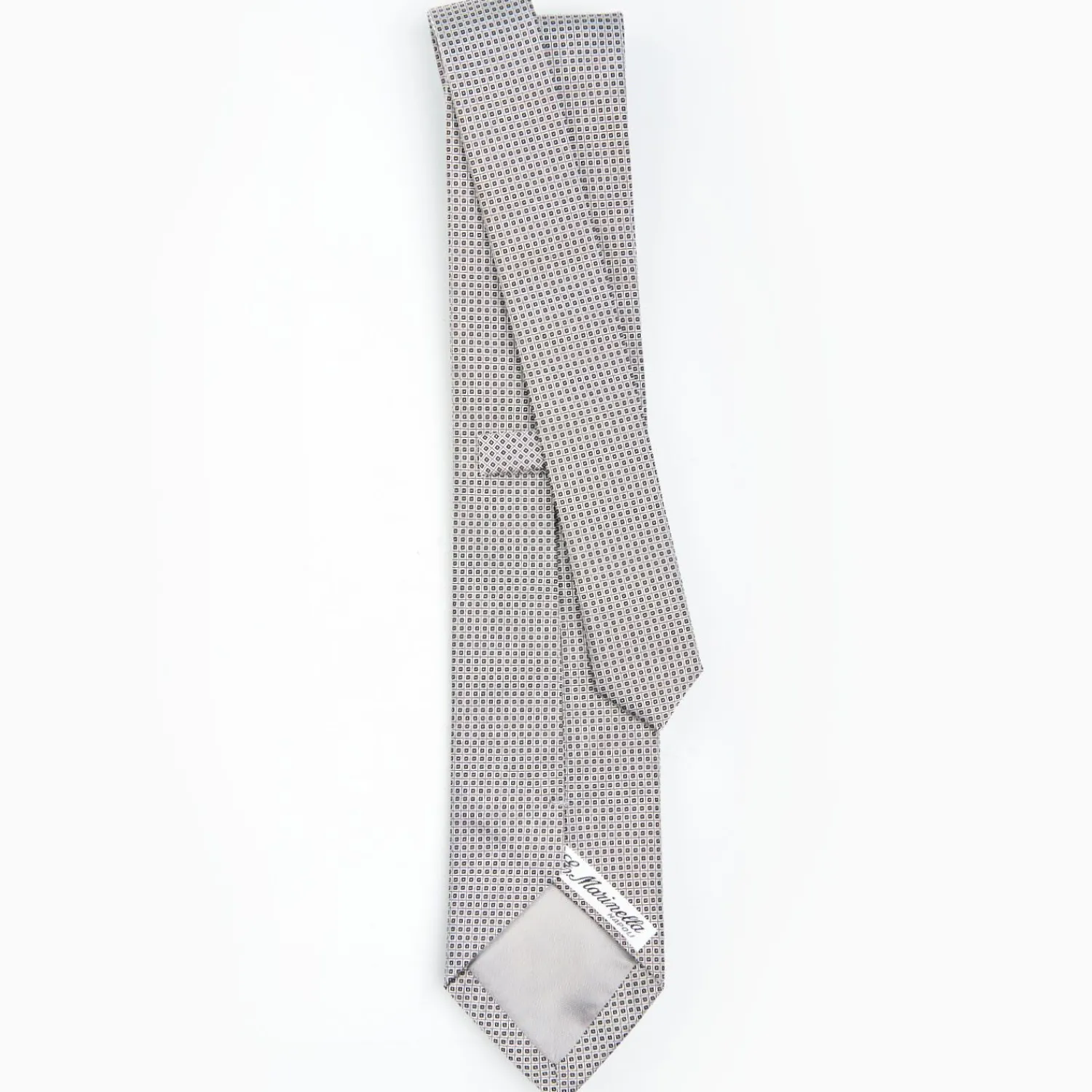 Light Grey Ceremonial Jacquard Silk Tie - Small Geometric Pattern>E.Marinella Hot