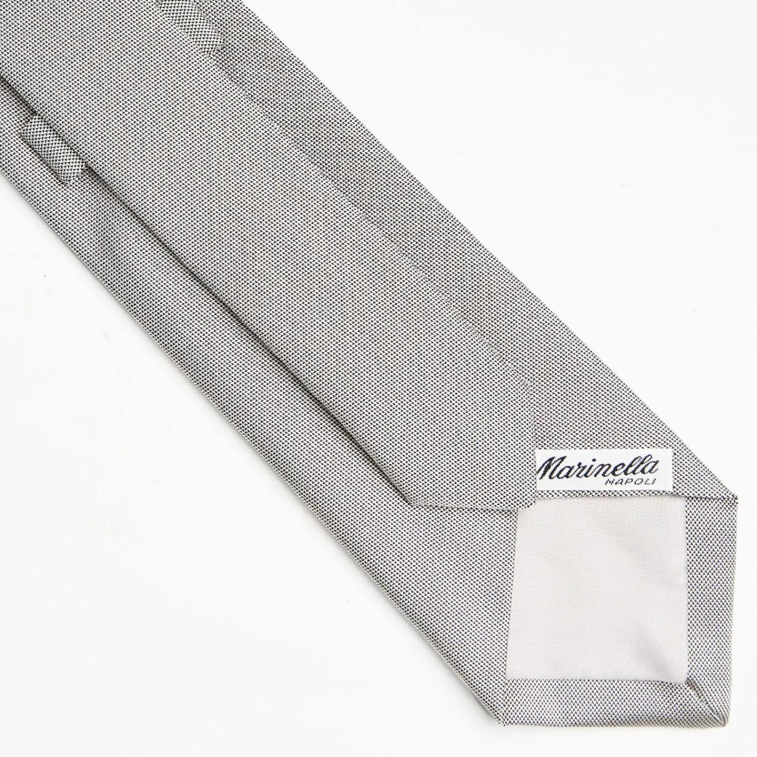 Light Grey Ceremonial Jacquard Silk Tie - Small Geometric Pattern>E.Marinella Shop