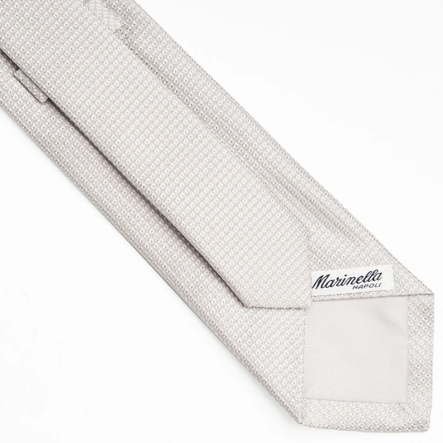 Light Grey Ceremonial Jacquard Silk Tie>E.Marinella Flash Sale