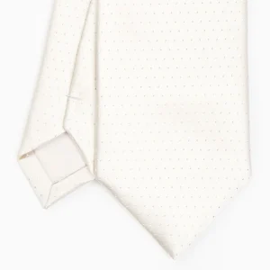 Light Grey Cerimonial Silk Satin Tie Small Polka Dot Pattern>E.Marinella Cheap