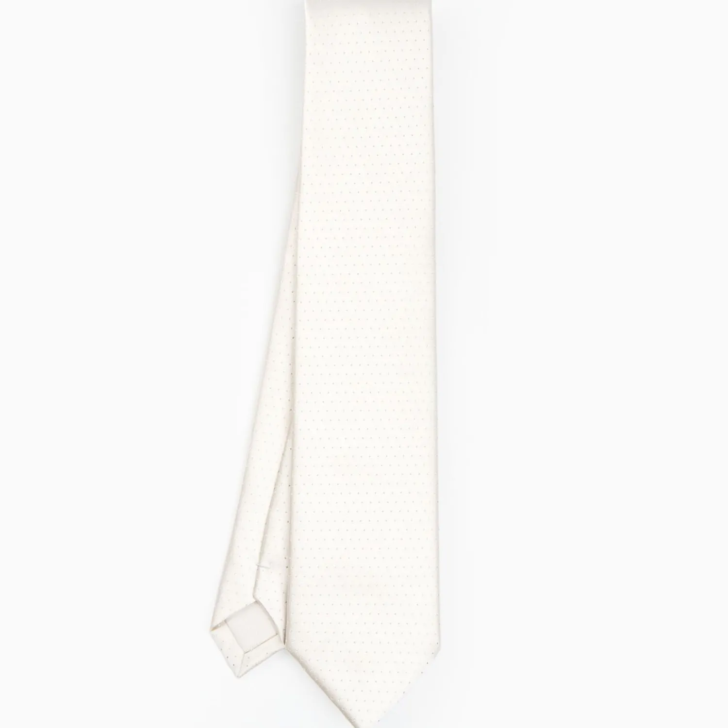 Light Grey Cerimonial Silk Satin Tie Small Polka Dot Pattern>E.Marinella Cheap