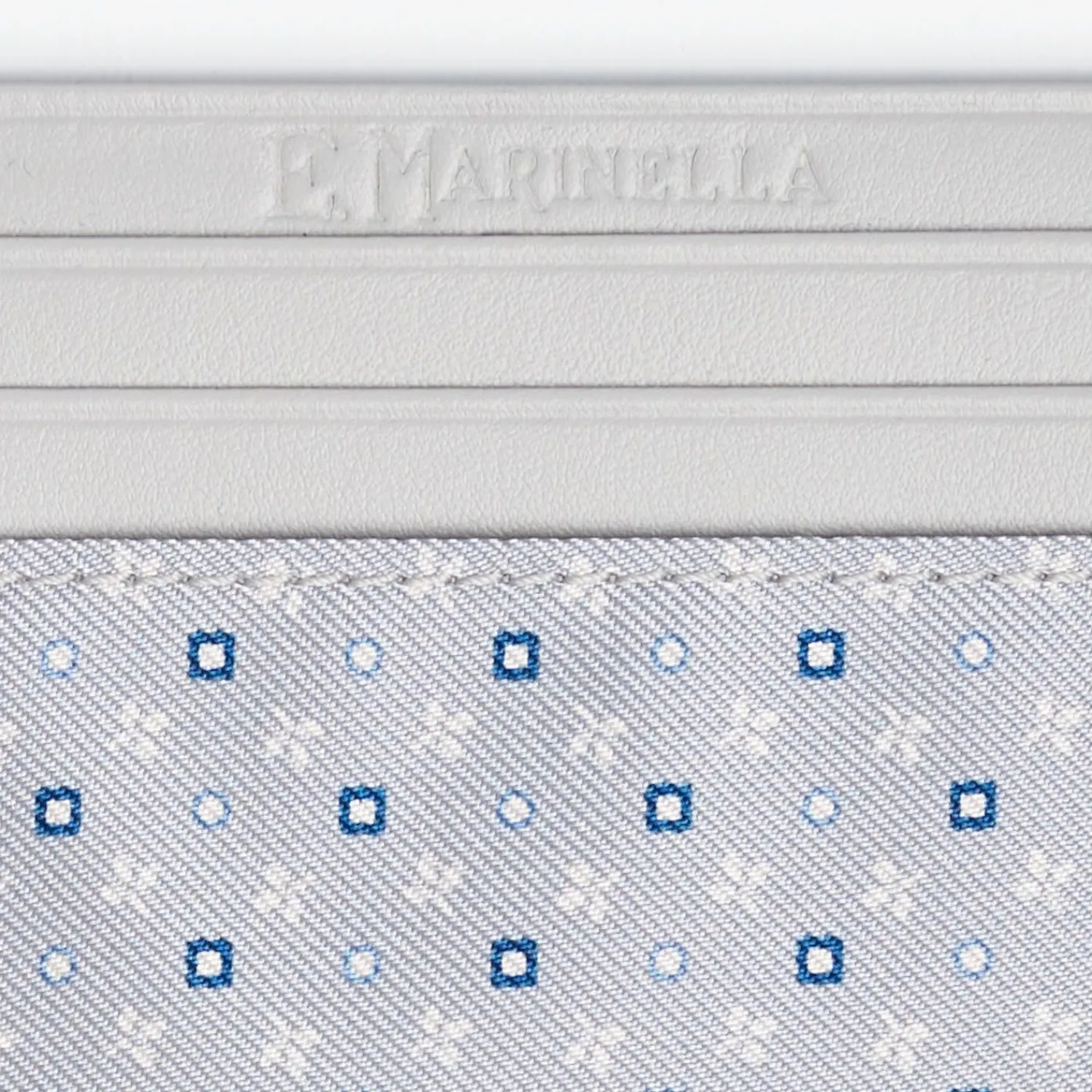 Light Grey Leather And Silk Credit Card Holder 5 Compartments>E.Marinella Clearance