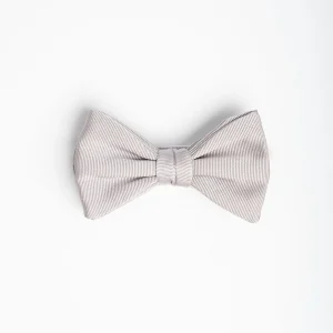 Light Grey Pre-Knotted Silk Bowtie - Solid Color>E.Marinella Clearance