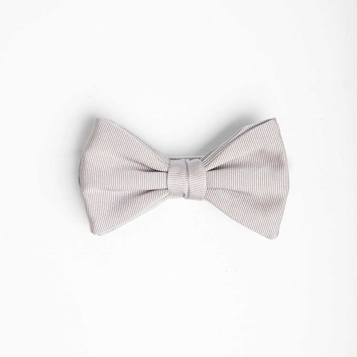 Light Grey Pre-Knotted Silk Bowtie - Solid Color>E.Marinella Clearance