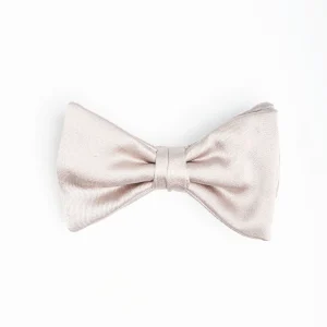 Light Grey Pre-Knotted Silk Satin Bowtie - Solid Color>E.Marinella Hot