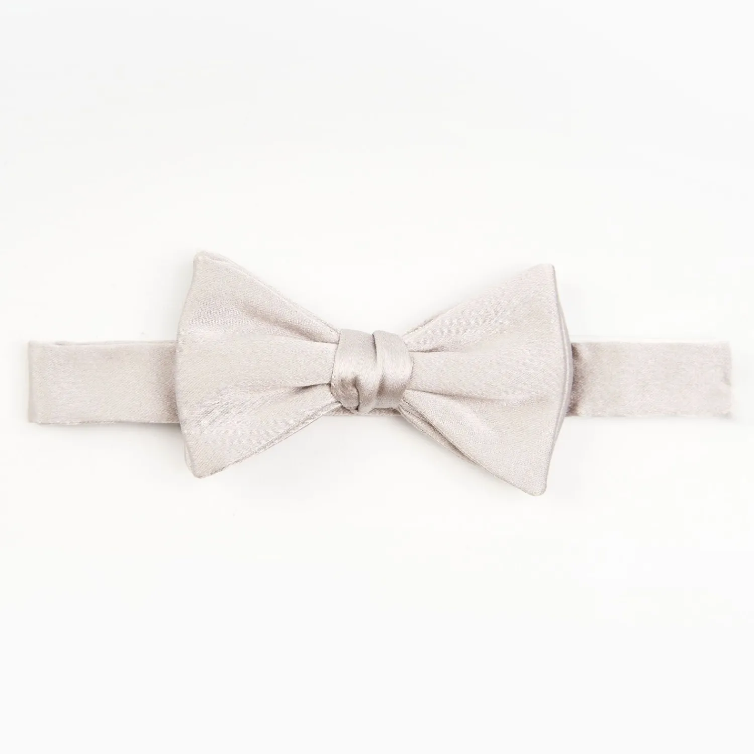 Light Grey Pre-Knotted Silk Satin Bowtie - Solid Color>E.Marinella Hot