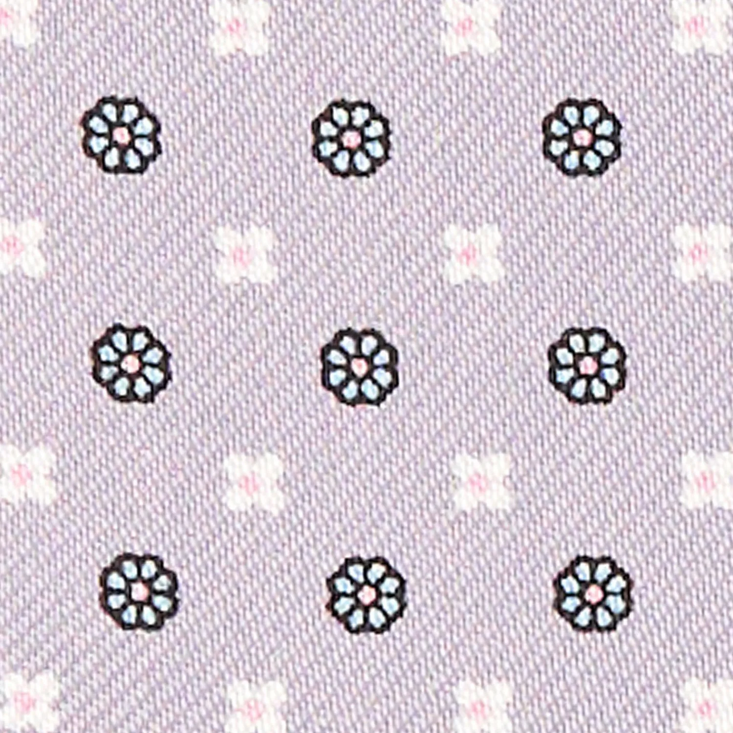 Light Grey Silk Ascot Tie - Small Flower Pattern>E.Marinella Flash Sale