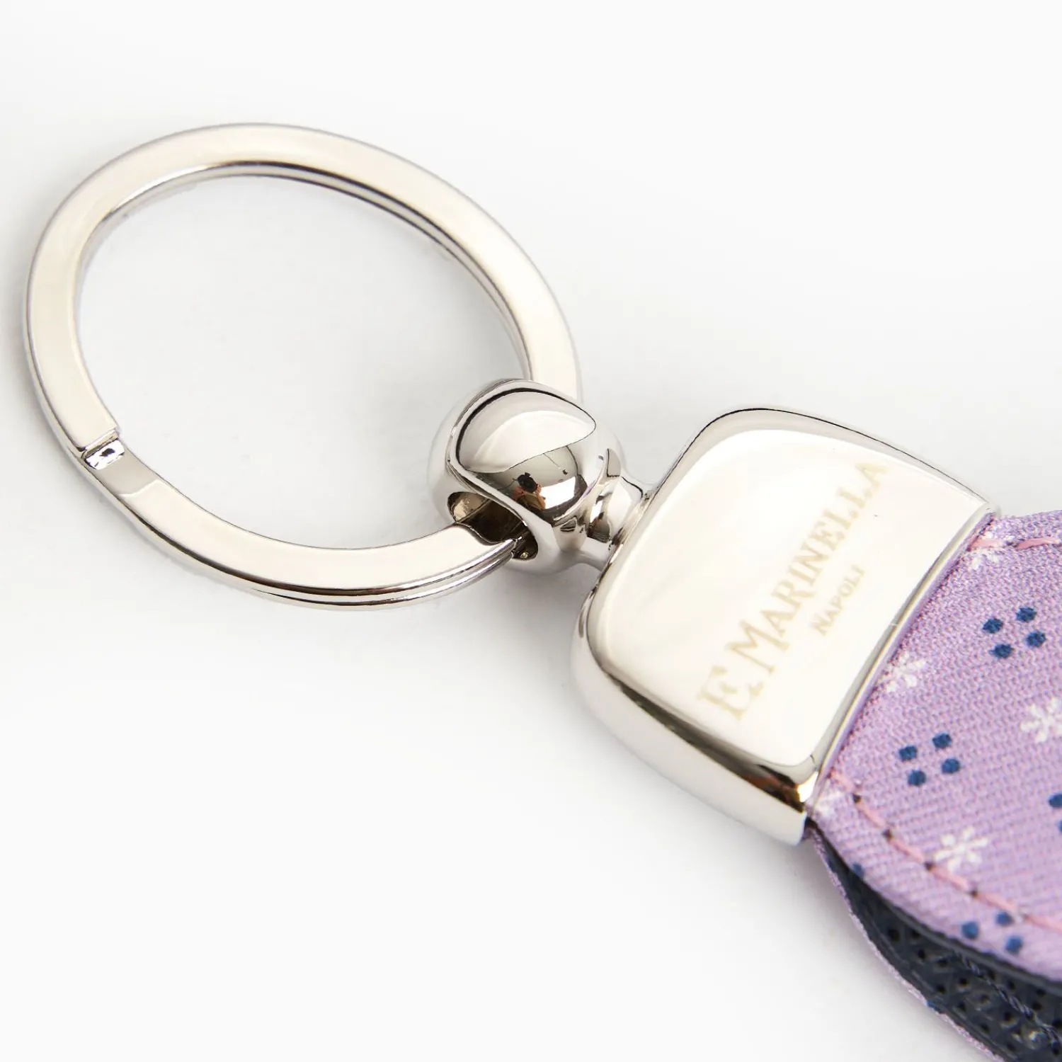 Lilac Keyfob In Silk And Leather>E.Marinella Flash Sale