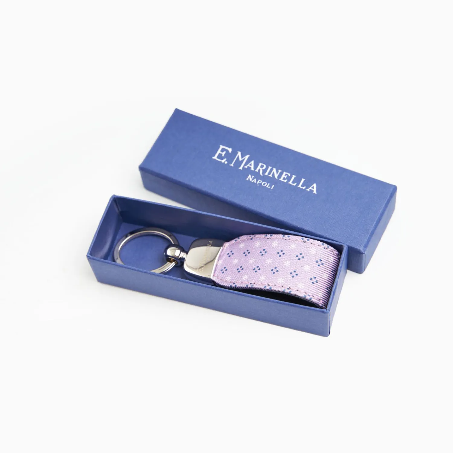 Lilac Keyfob In Silk And Leather>E.Marinella Flash Sale