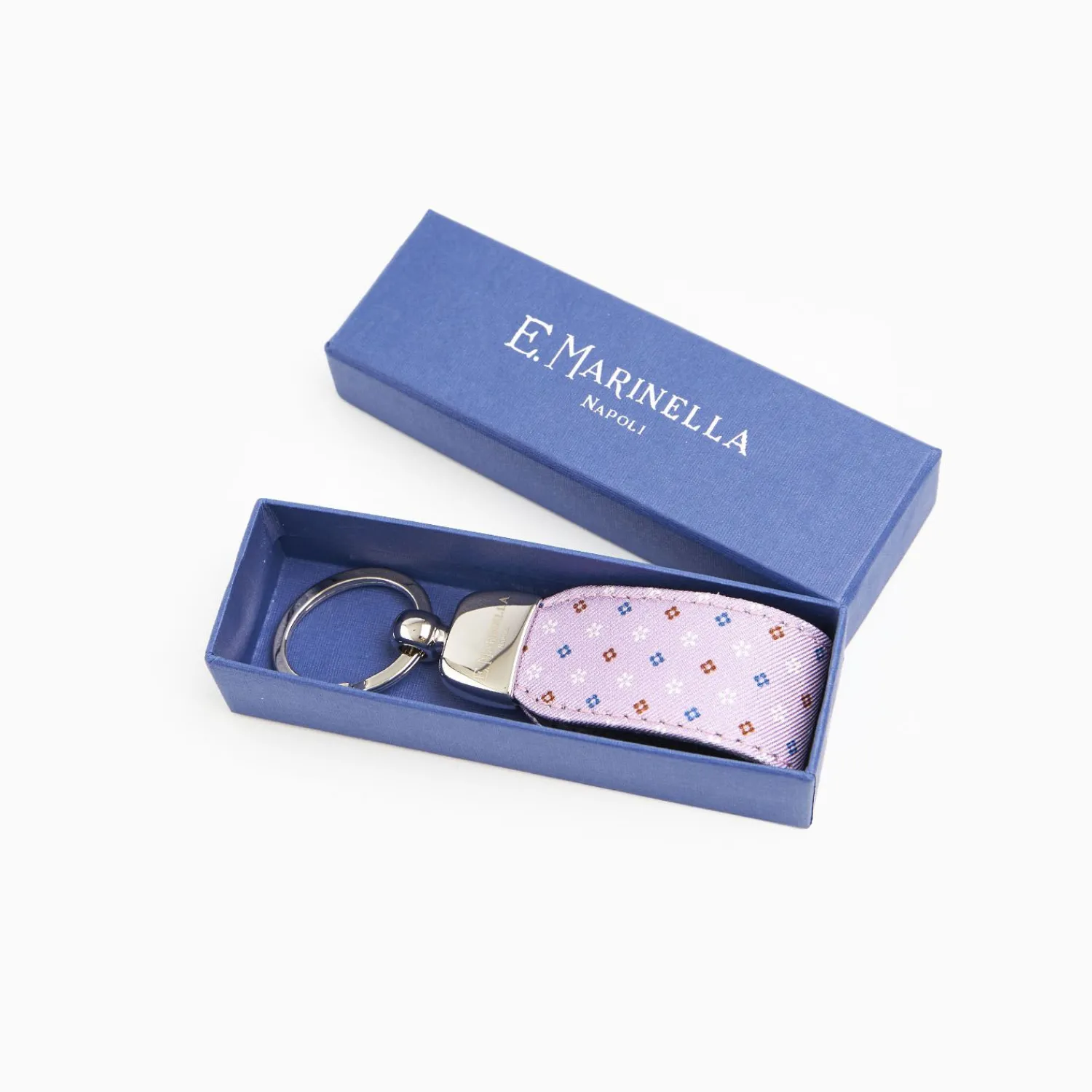 Lilac Keyfob In Silk And Leather>E.Marinella Clearance