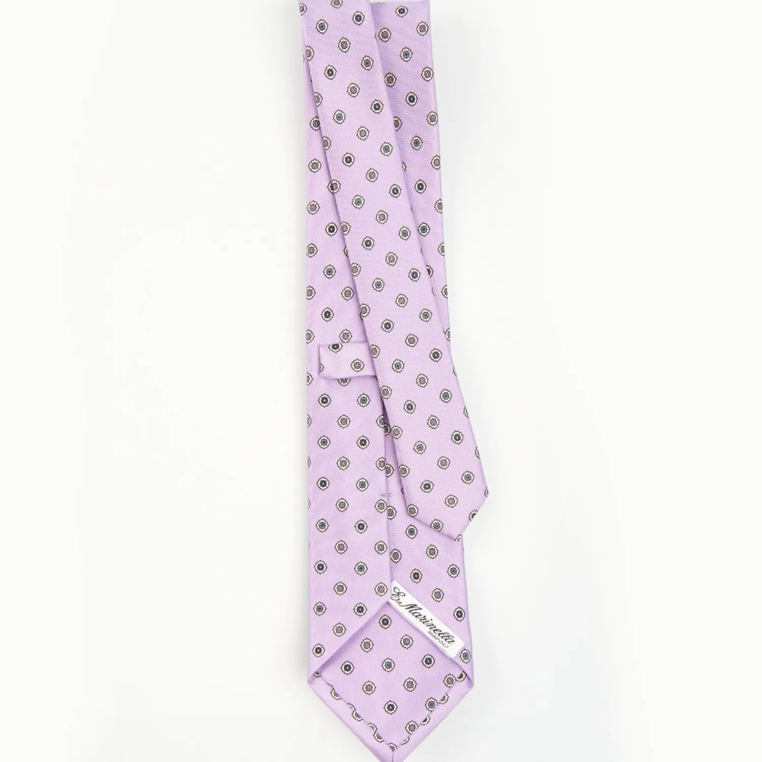 Lilac Sartorial Classic Silk Tie - Large Flower Pattern>E.Marinella Fashion