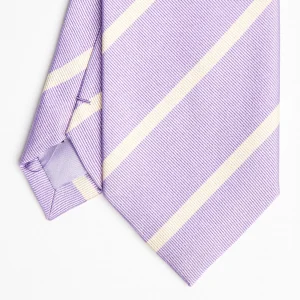 Lilac Sartorial Striped Silk Tie>E.Marinella Clearance