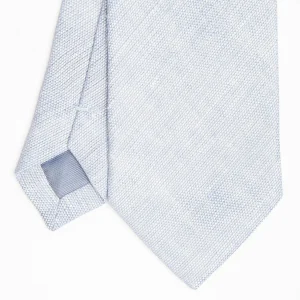 Linen Tie - Solid Light Blue Color>E.Marinella Online