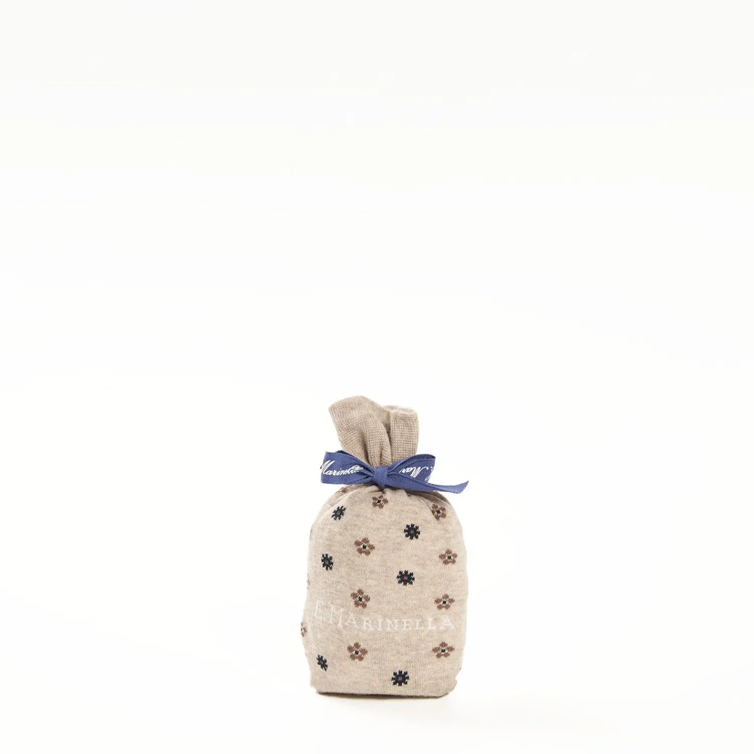 Long Beige Cotton Socks - Small Flower Pattern>E.Marinella Best Sale