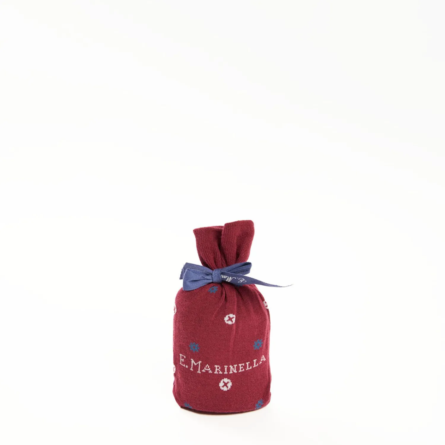 Long Burgundy Cotton Socks - Small Flower Pattern>E.Marinella Cheap