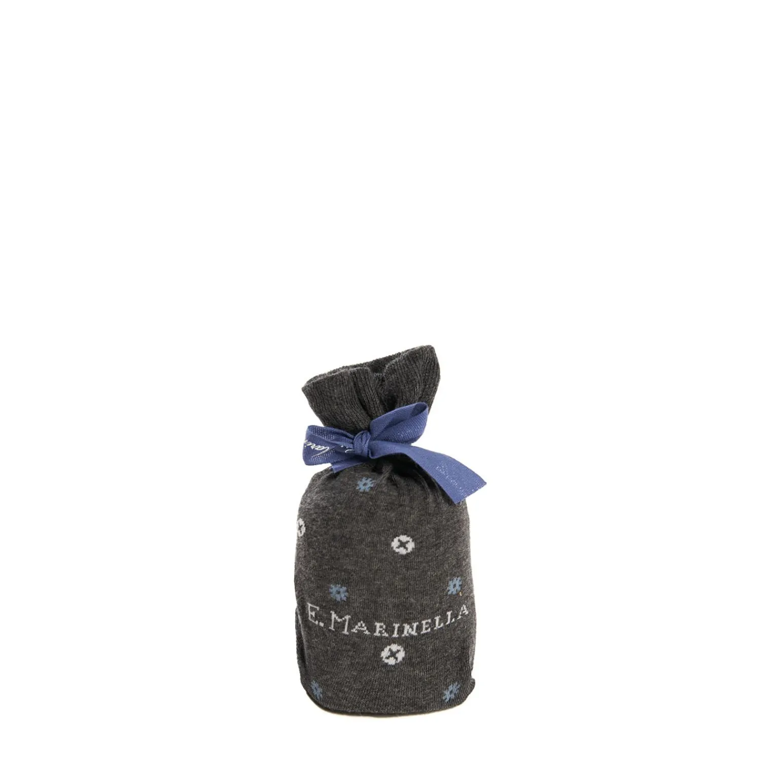 Long Grey Cotton Socks - Small Flower Pattern>E.Marinella Flash Sale