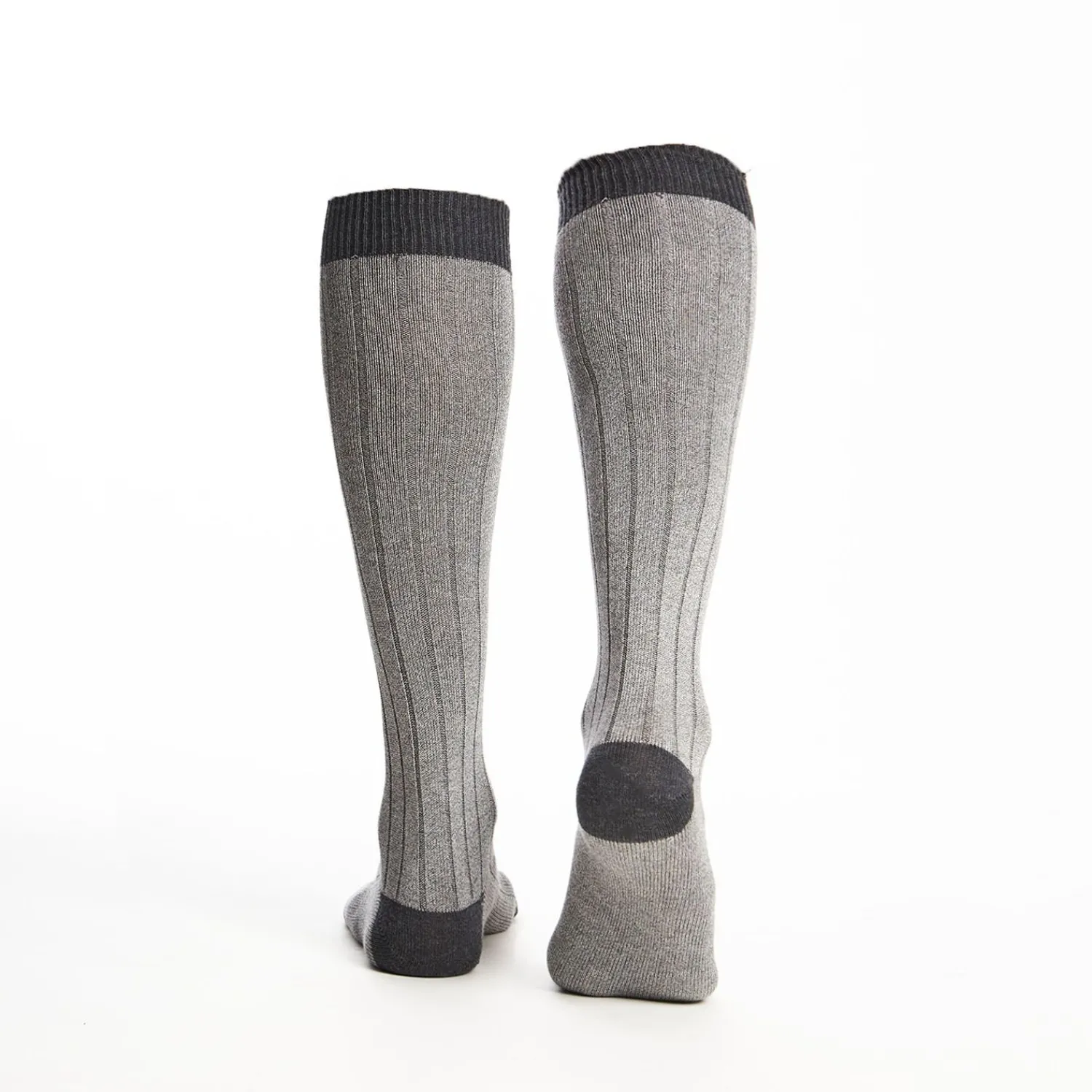 Long Light And Dark Grey Bicolor Cotton Socks - Solid Color>E.Marinella Sale