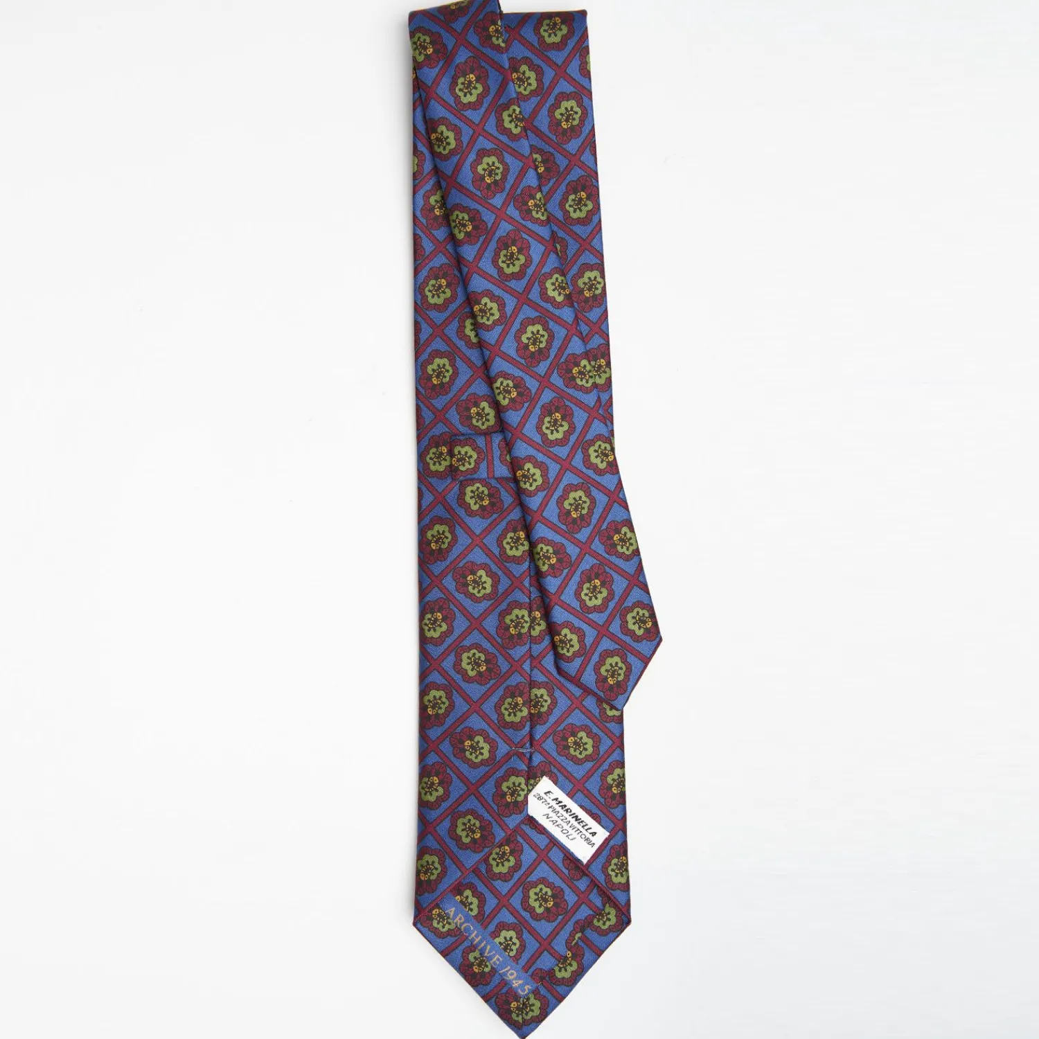 Mid Blue Archivio Collection Silk Tie 1945-05>E.Marinella New