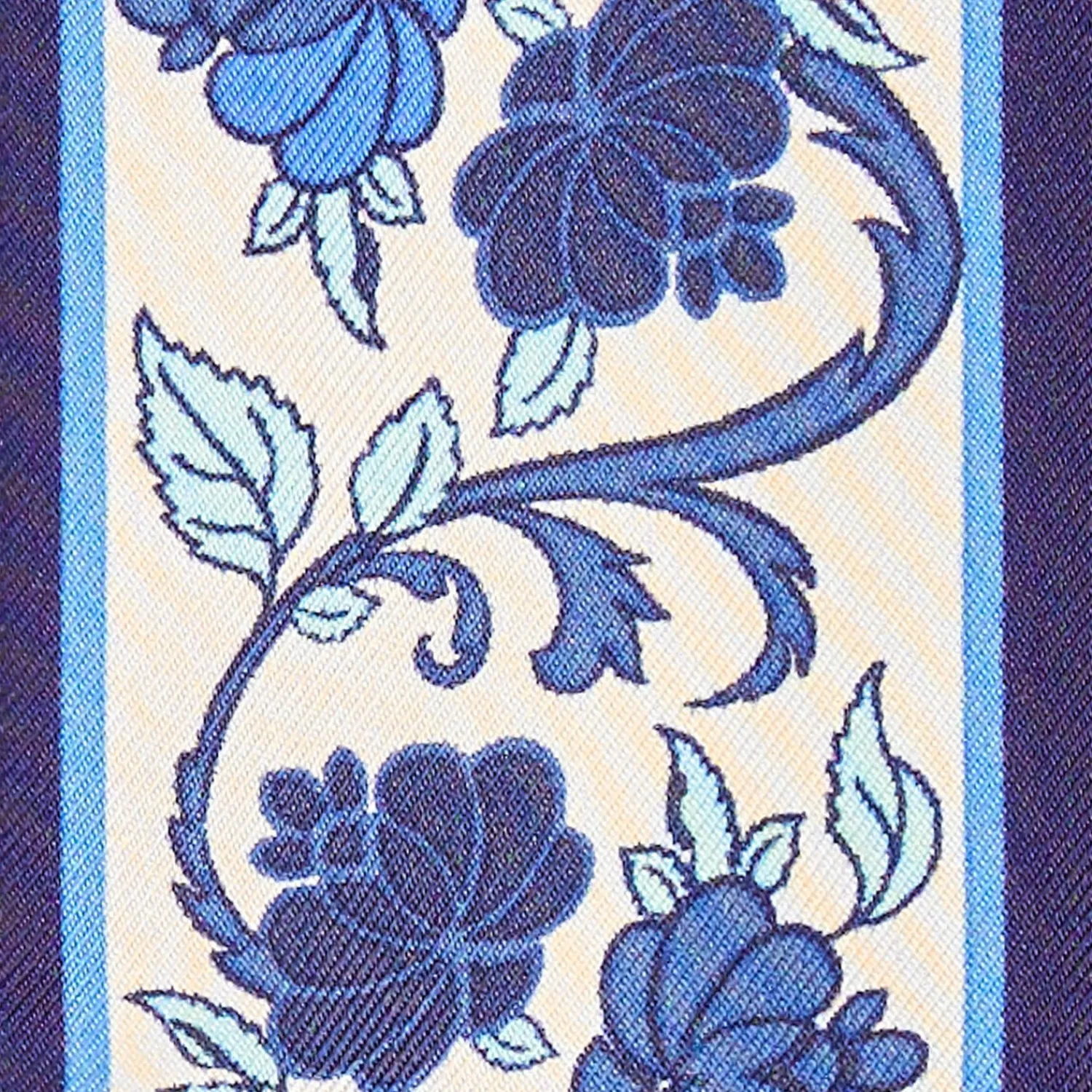 Mid Blue Silk Twilly Mediterranean Vibes>E.Marinella Clearance
