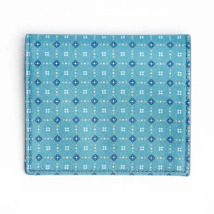 Mid Blue Small Wallet In Silk And Leather>E.Marinella Discount