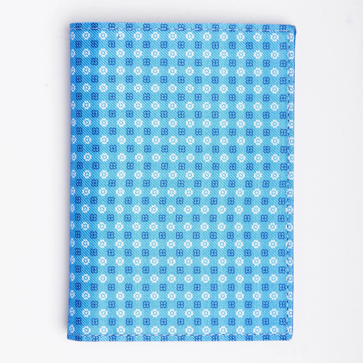 Mid Blue Vertical Wallet In Silk And Leather>E.Marinella Sale