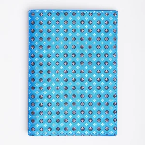 Mid Blue Vertical Wallet In Silk And Leather>E.Marinella Best Sale