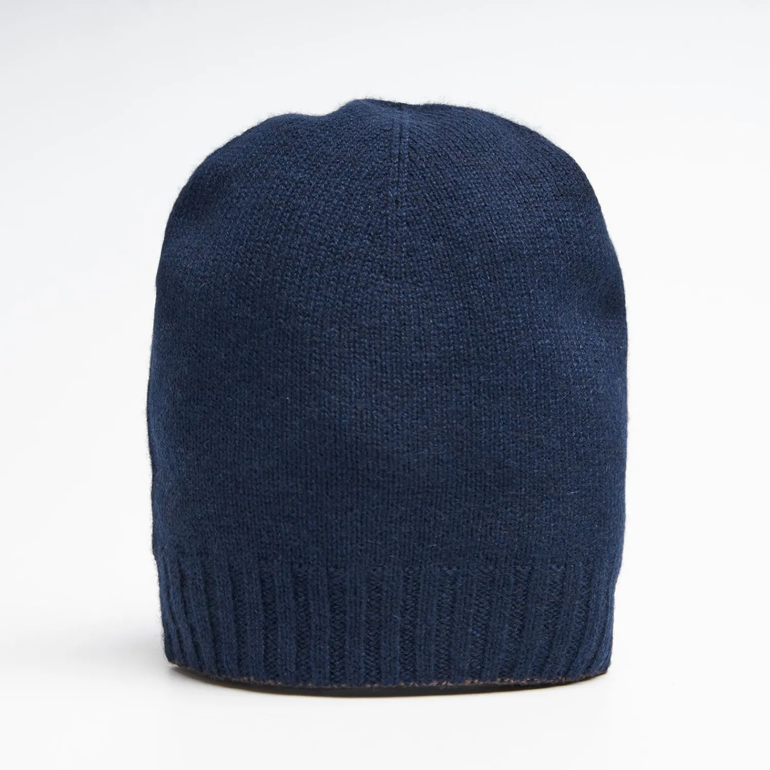 Midnight Blue And Light Brown Bicolor Cashmere Beanie>E.Marinella Flash Sale
