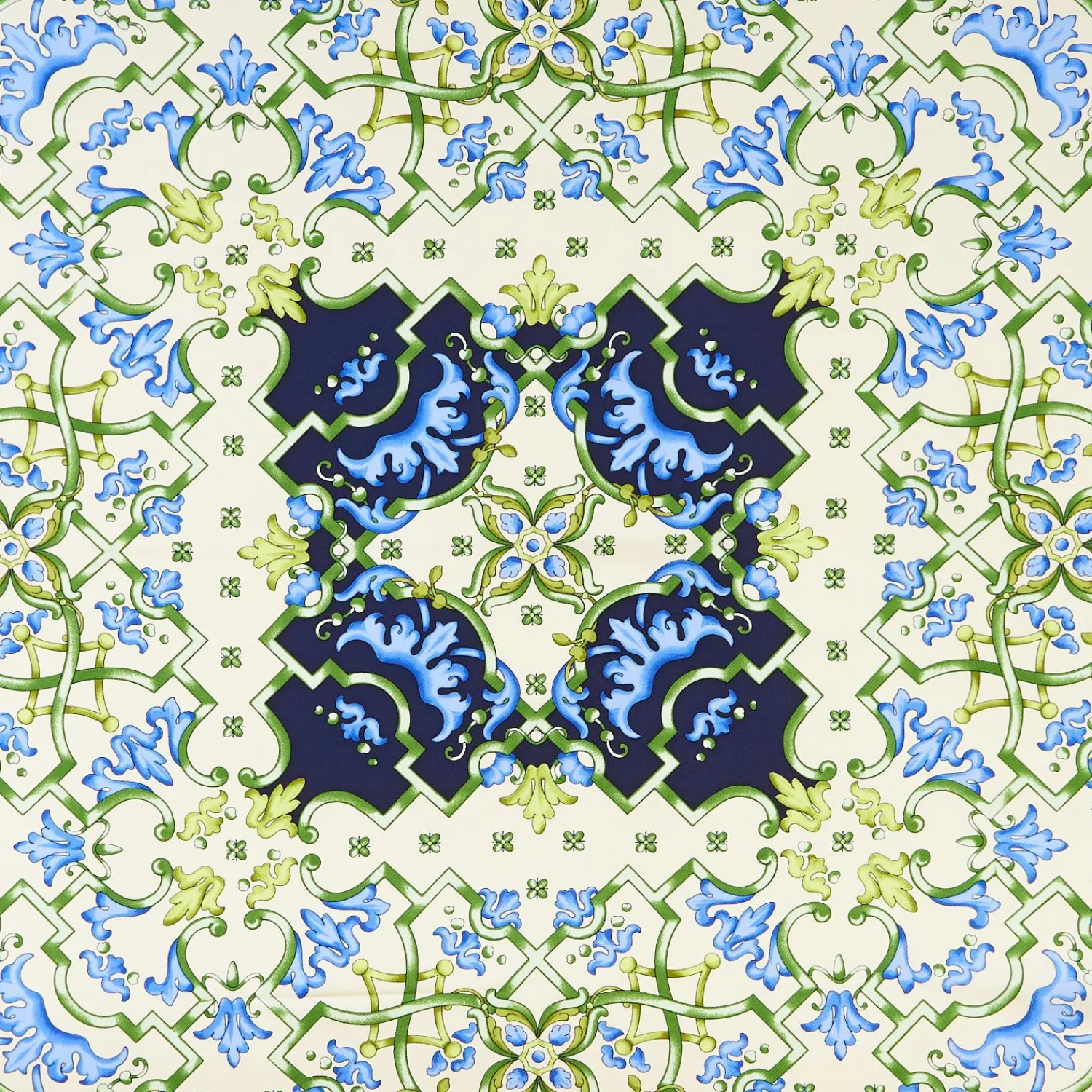 Olive Green Silk Scarf 90 - Mediterranean Vibes>E.Marinella Clearance