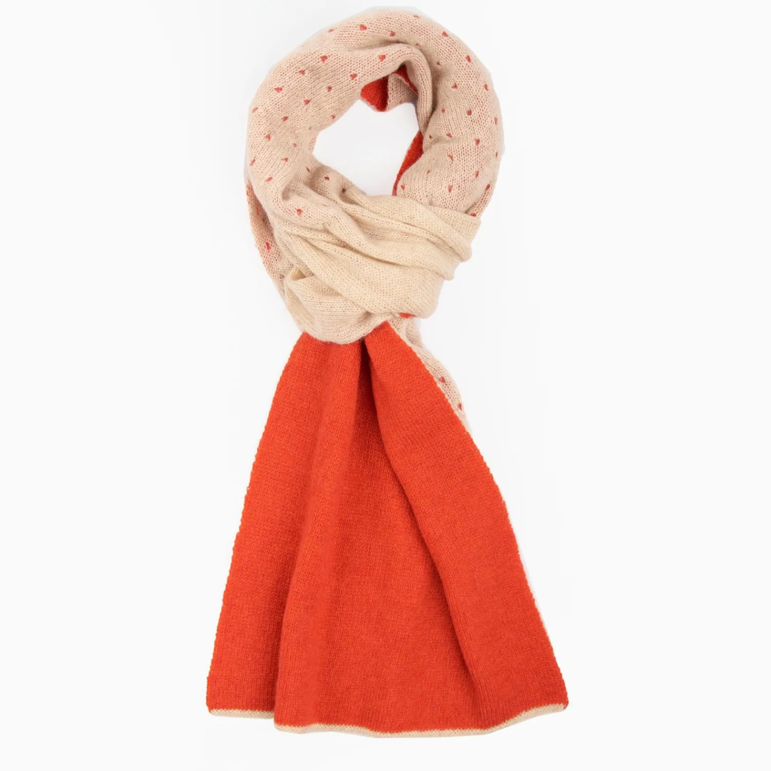 Orange And Beige Dots Cashmere Neck Warmer>E.Marinella Cheap