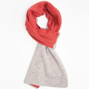 Orange And Gray Two-Tone Solid Cashmere Neck Warmer>E.Marinella Flash Sale