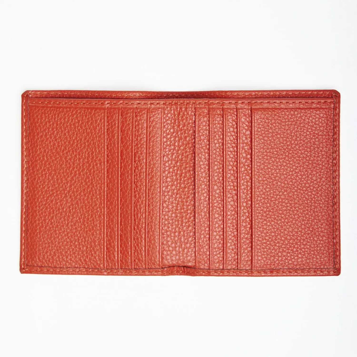 Orange Hammered Leather Small Wallet>E.Marinella Clearance