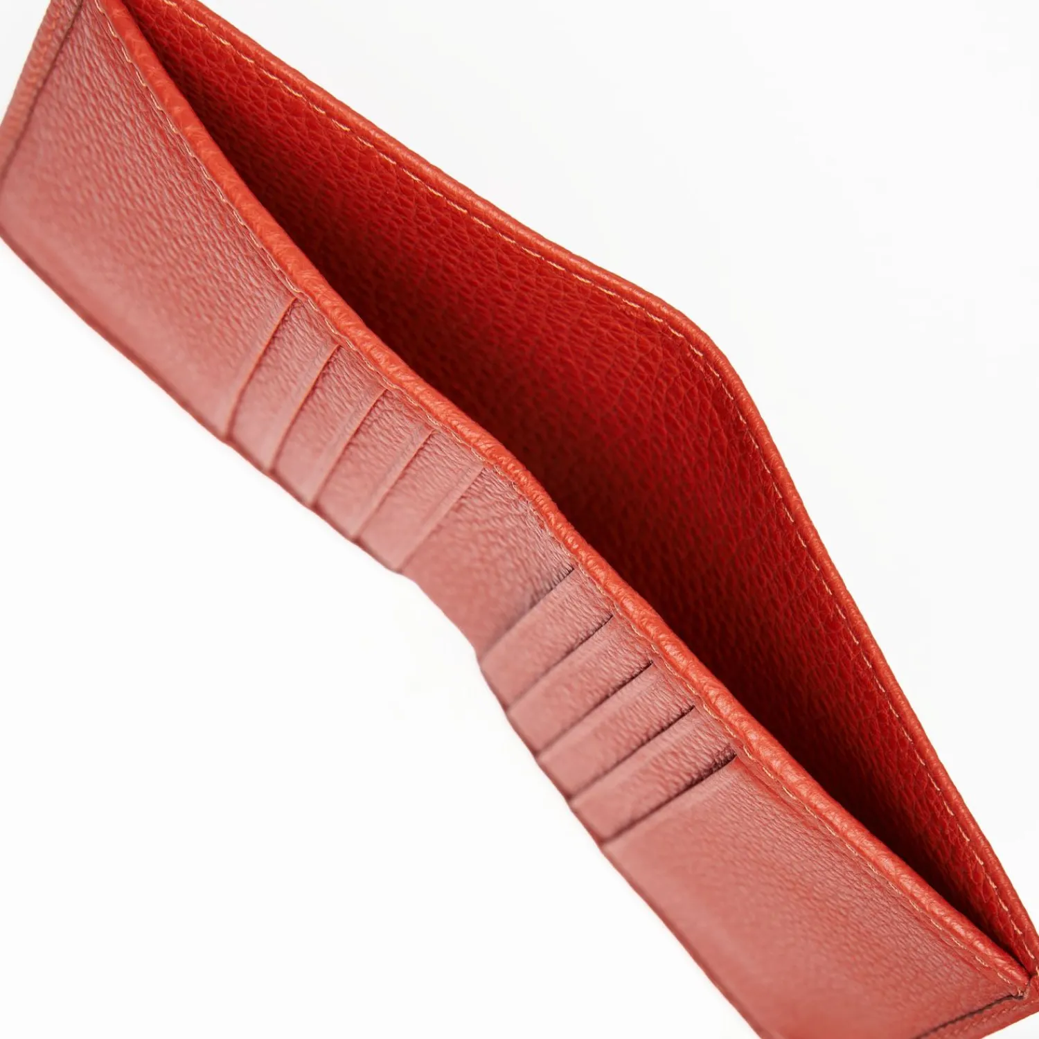 Orange Hammered Leather Small Wallet>E.Marinella Clearance