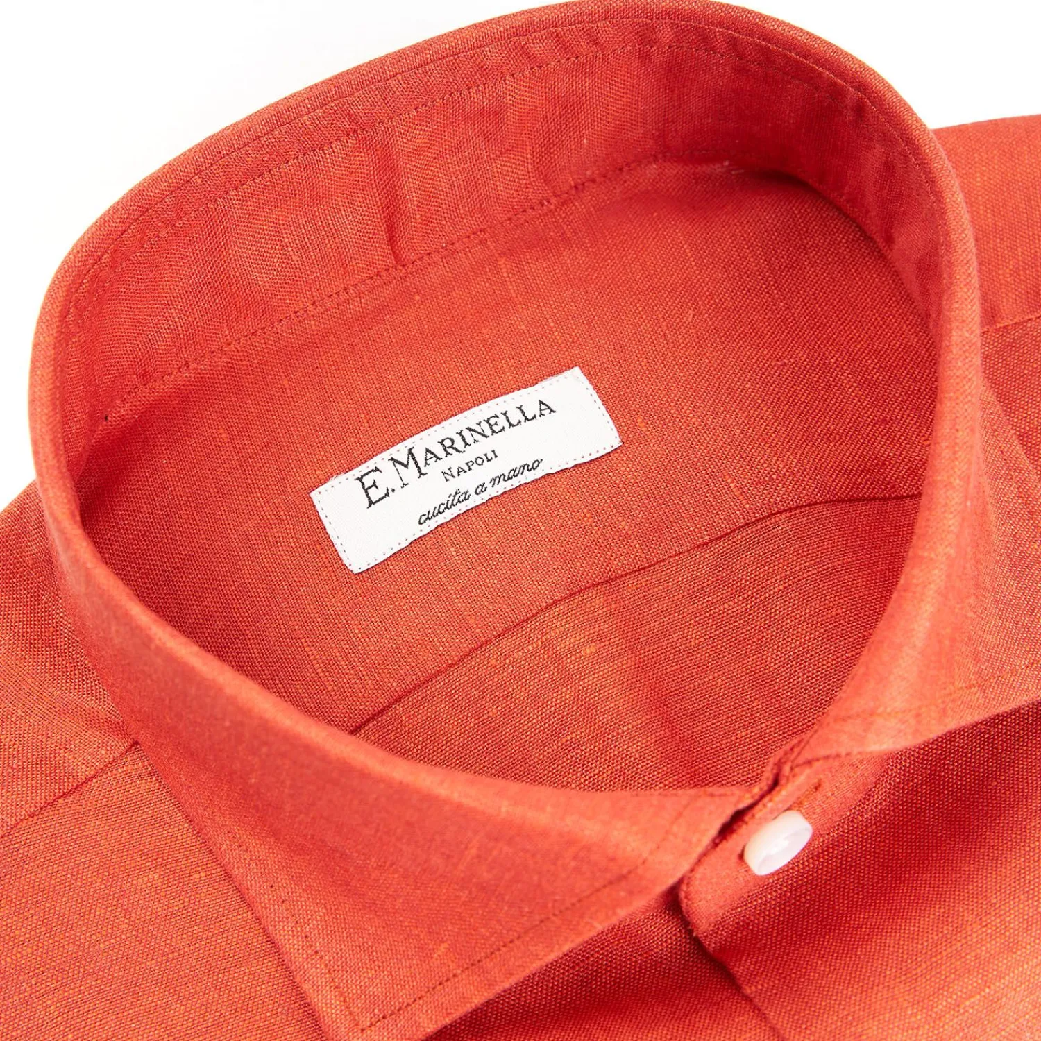 Orange Linen Shirt>E.Marinella Hot