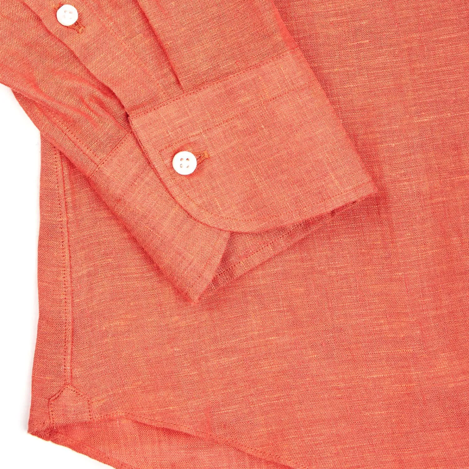Orange Linen Shirt>E.Marinella Hot