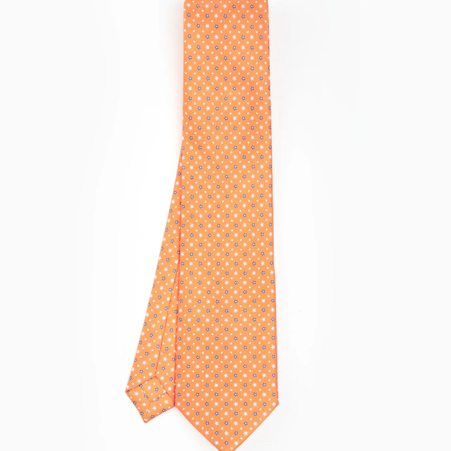 Orange Sartorial Classic Silk Tie - Small Flower Designs>E.Marinella Cheap