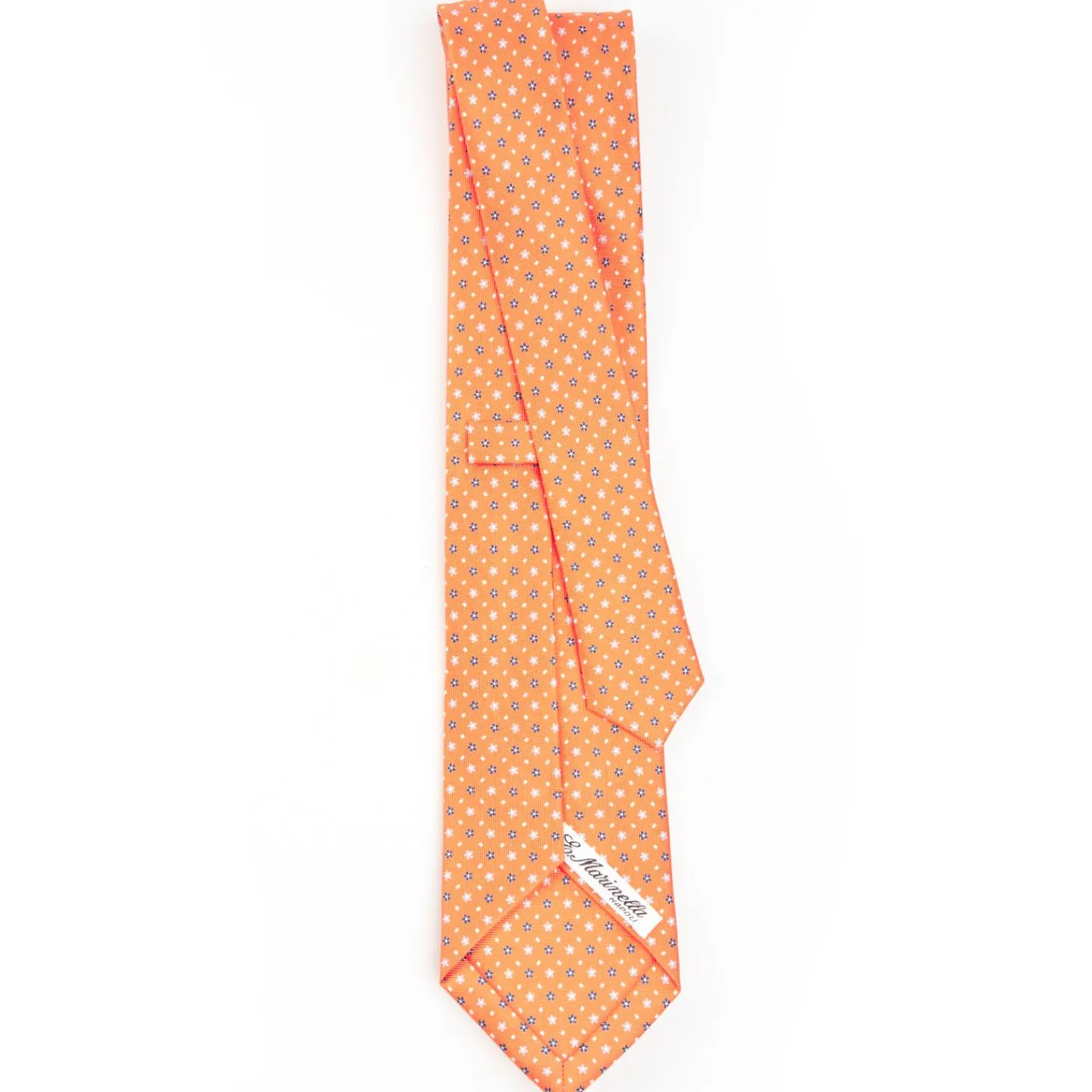 Orange Sartorial Classic Silk Tie - Small Flower Designs>E.Marinella Cheap