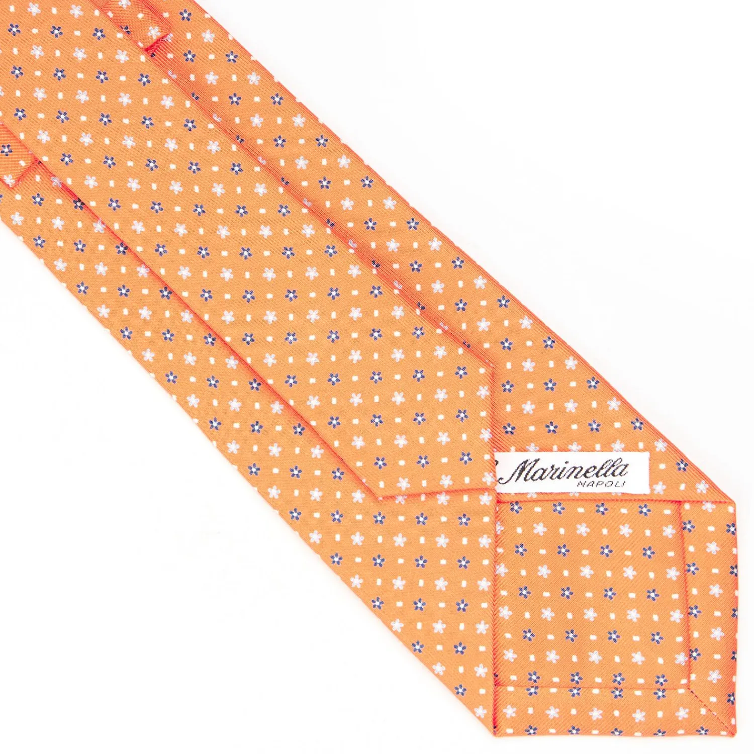 Orange Sartorial Classic Silk Tie - Small Flower Designs>E.Marinella Cheap